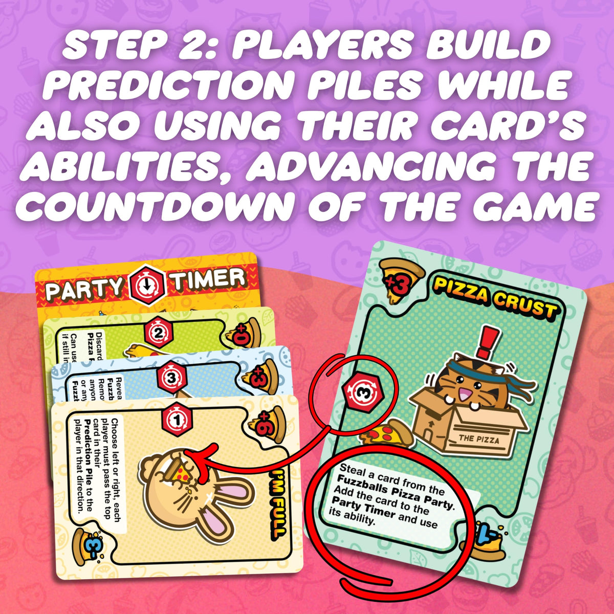 Joking Hazard & Scrungo Games: Fuzzballs Pizza Thief Deduction Card Game| A Chaotic, Kawaii, Fast paced Game Based on Fuzzballs Animated Stickers |