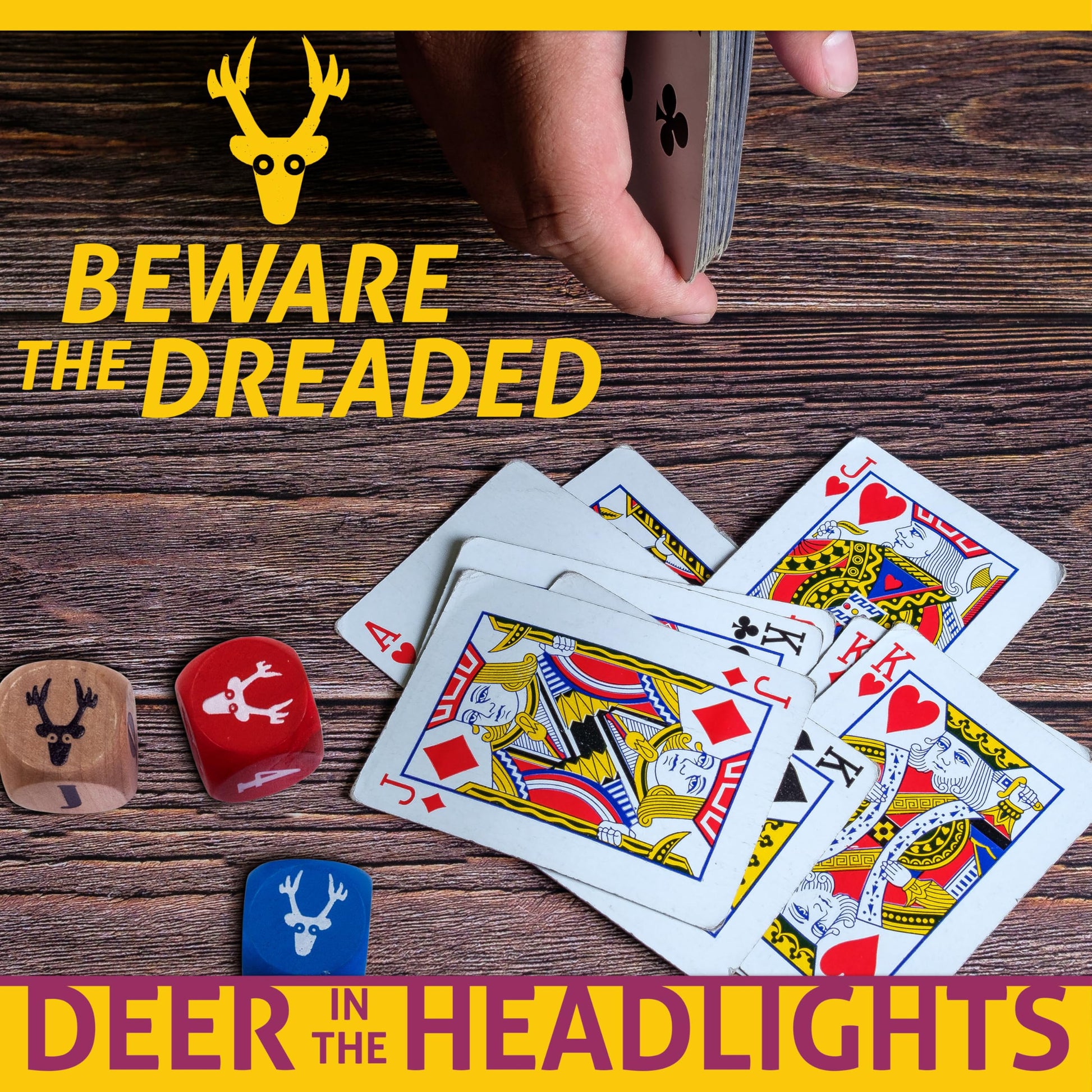Deer In The Headlights The Card & Dice Game played by Wild Game Everywhere for Ages 5 and Up