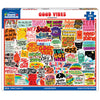 White Mountain 500 Piece Jigsaw Puzzle Retro Nostalgic Collage, Good Vibes