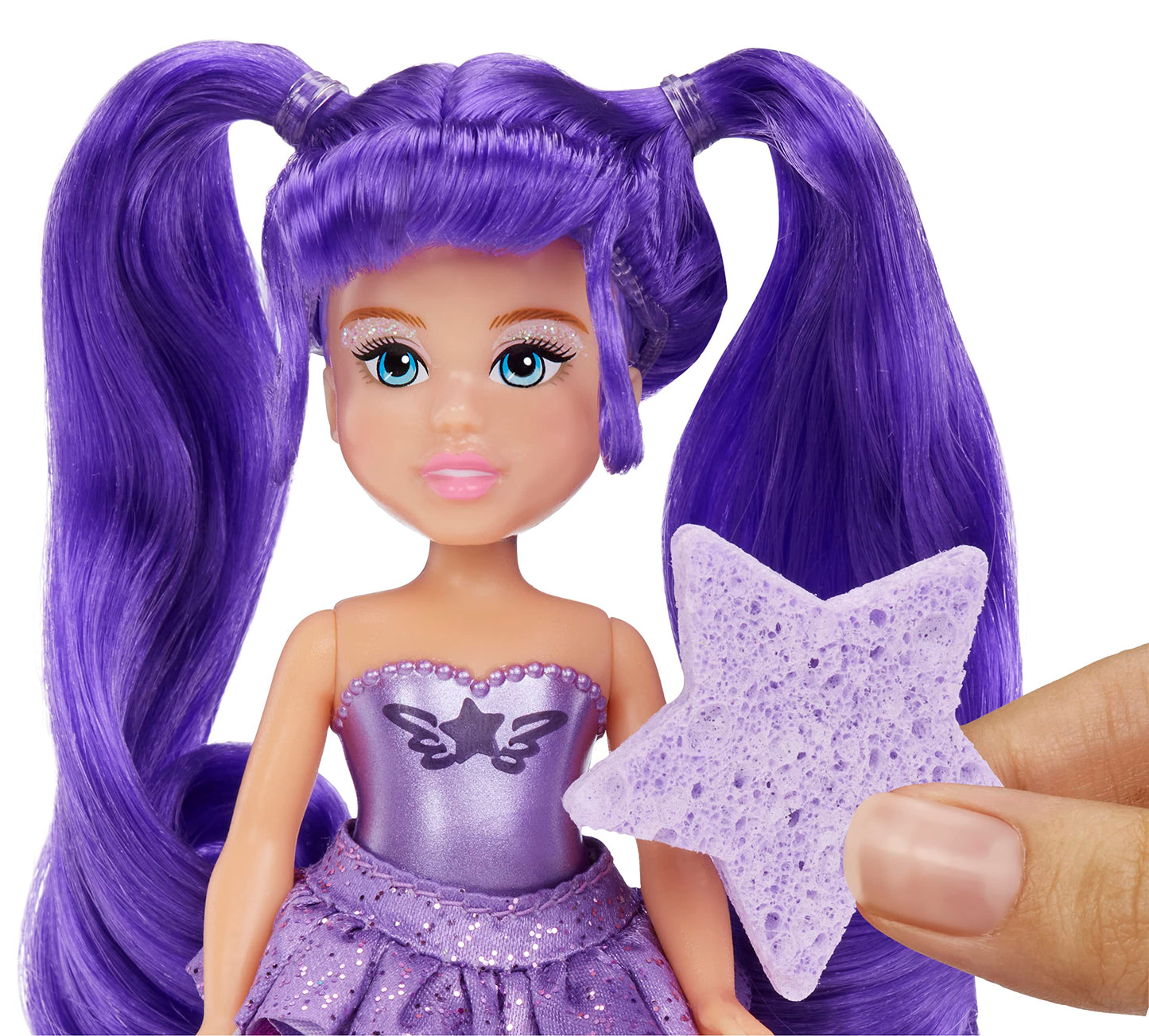 MGA Entertainment Dream Bella Color Change Surprise Little Fairies Doll- Aubrey, Star Inspired Mini Fashion Doll with Iridescent Sparkly Wings, Tiara