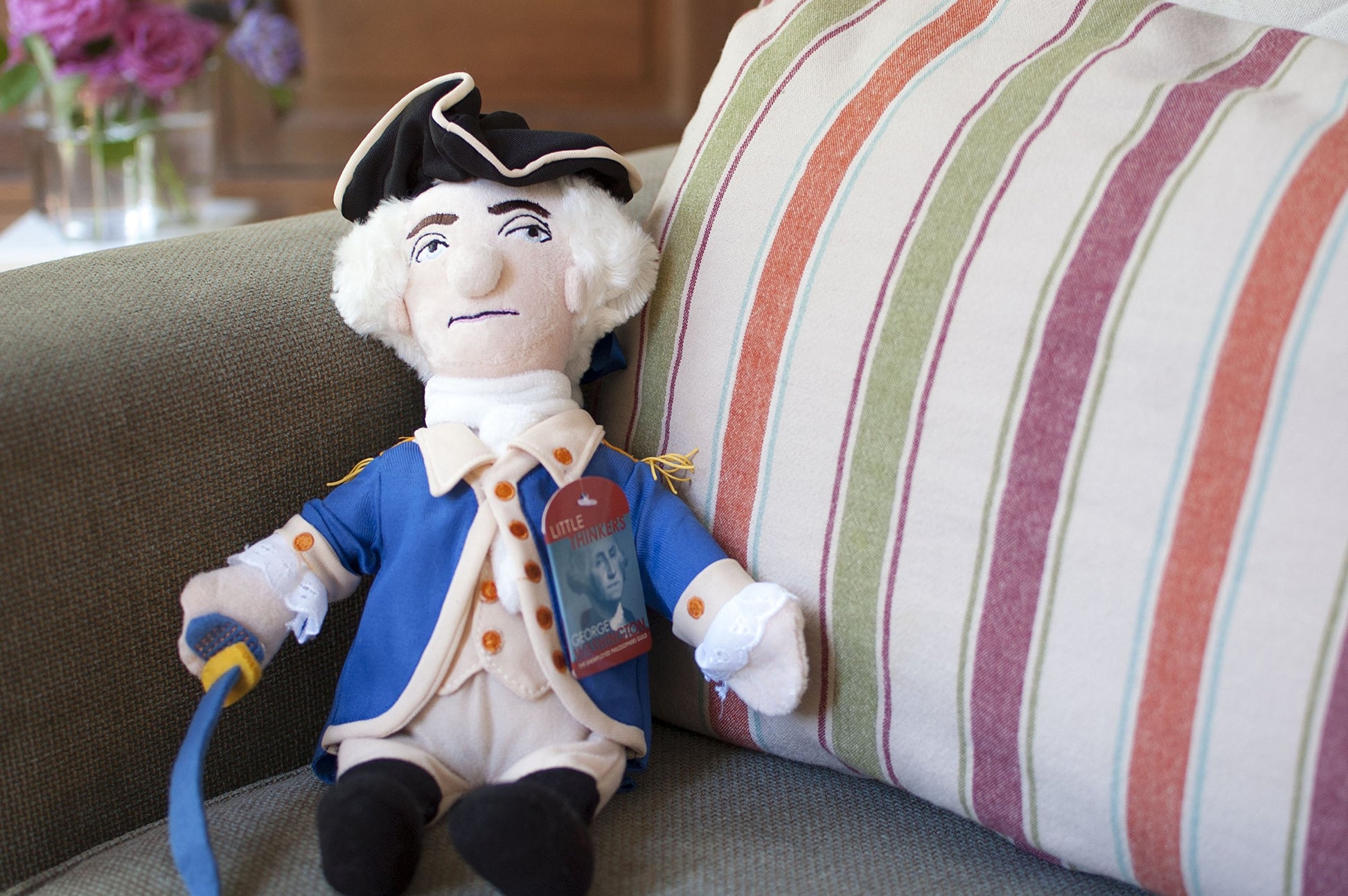 The Unemployed Philosophers Guild George Washington Doll - 12" Soft Stuffed Plush Little Thinker