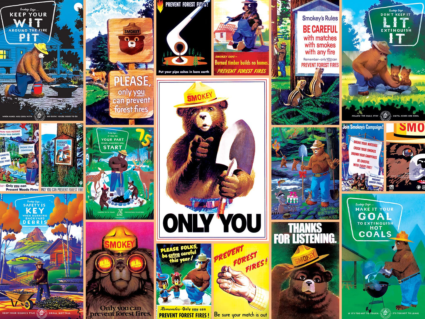MasterPieces 550 Piece Jigsaw Puzzle for Adults, Family, Or Youth - Smokey Bear - 18"x24"