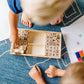 Melissa & Doug Wooden Alphabet Stamp Set - 56 Stamps with Lower-Case and Capital Letters Preschool Writing Toys, ABC Stamps, Kids Arts & Crafts,