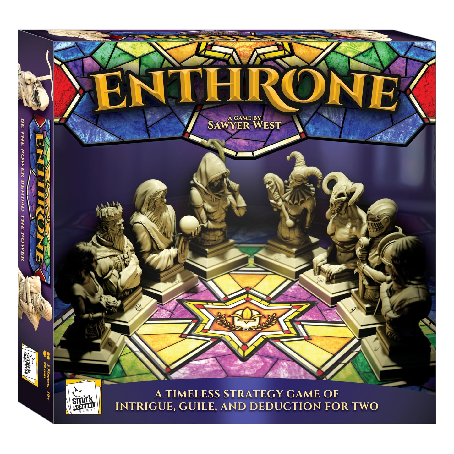 ENTHRONE - Abstract Deduction Strategy Game for 2 Players by Smirk & Dagger | Ages 10+ | 20-30 Min Playtime
