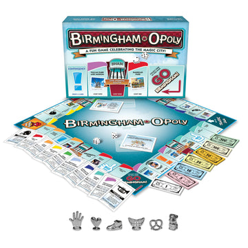 Late for The Sky Birmingham-Opoly City Themed Family Board Game, Opoly-Style Strategy for 2-6 Players Ages 8+, Traditional or Fast 1-Hour Play for Fun