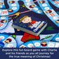Aquarius Charlie Brown Christmas Journey Board Game- Fun for Kids & Adults - Officially Licensed Peanuts Merchandise & Collectibles, Blue, White