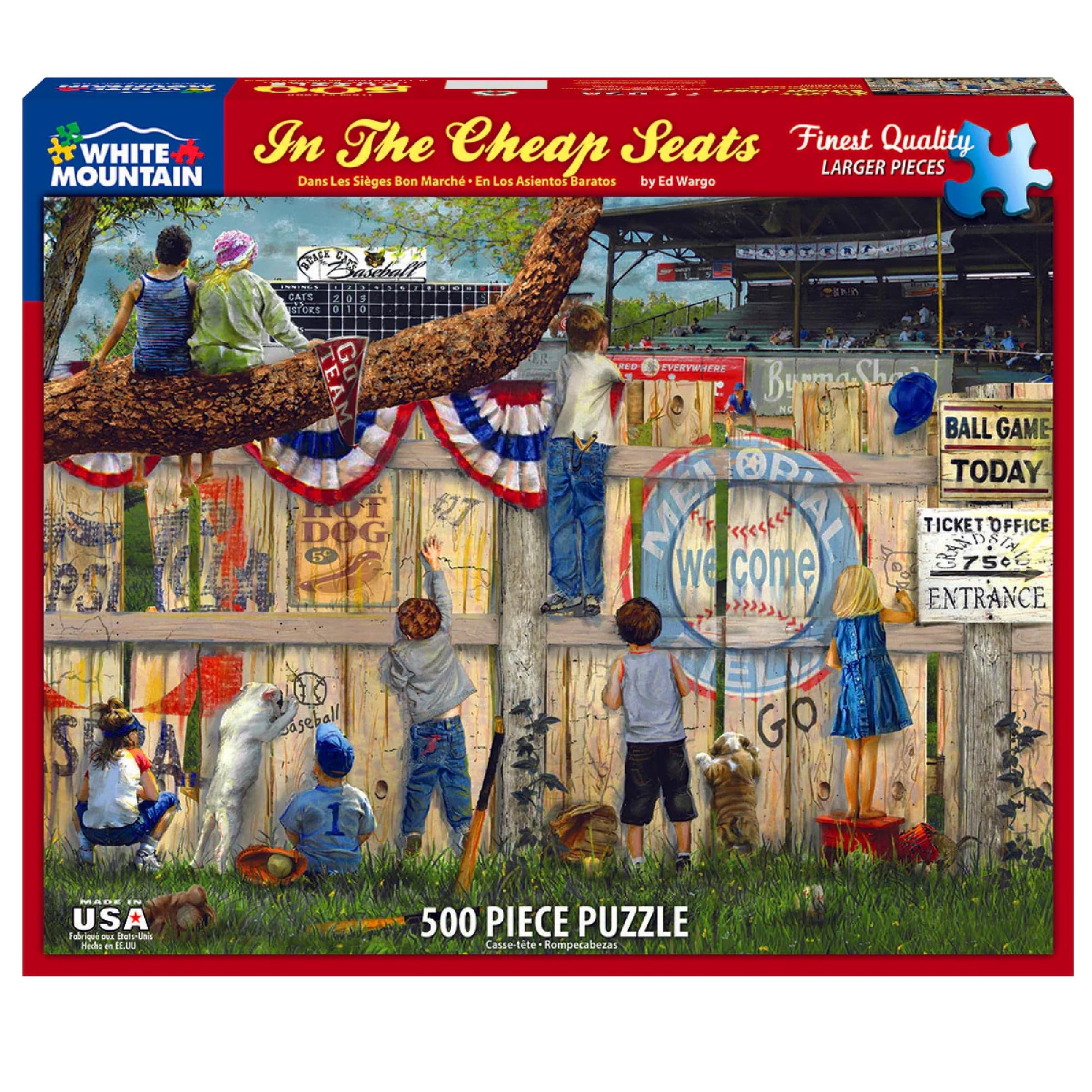White Mountain in The Cheap Seats Jigsaw Puzzles for Adults 500 Pieces Baseball Puzzle