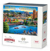 Boardwalk Bend, Oregon 500 Piece Jigsaw Puzzle Scenic Outdoor River Puzzles with Premium Box, Gift for Adults and Family 16"x20"