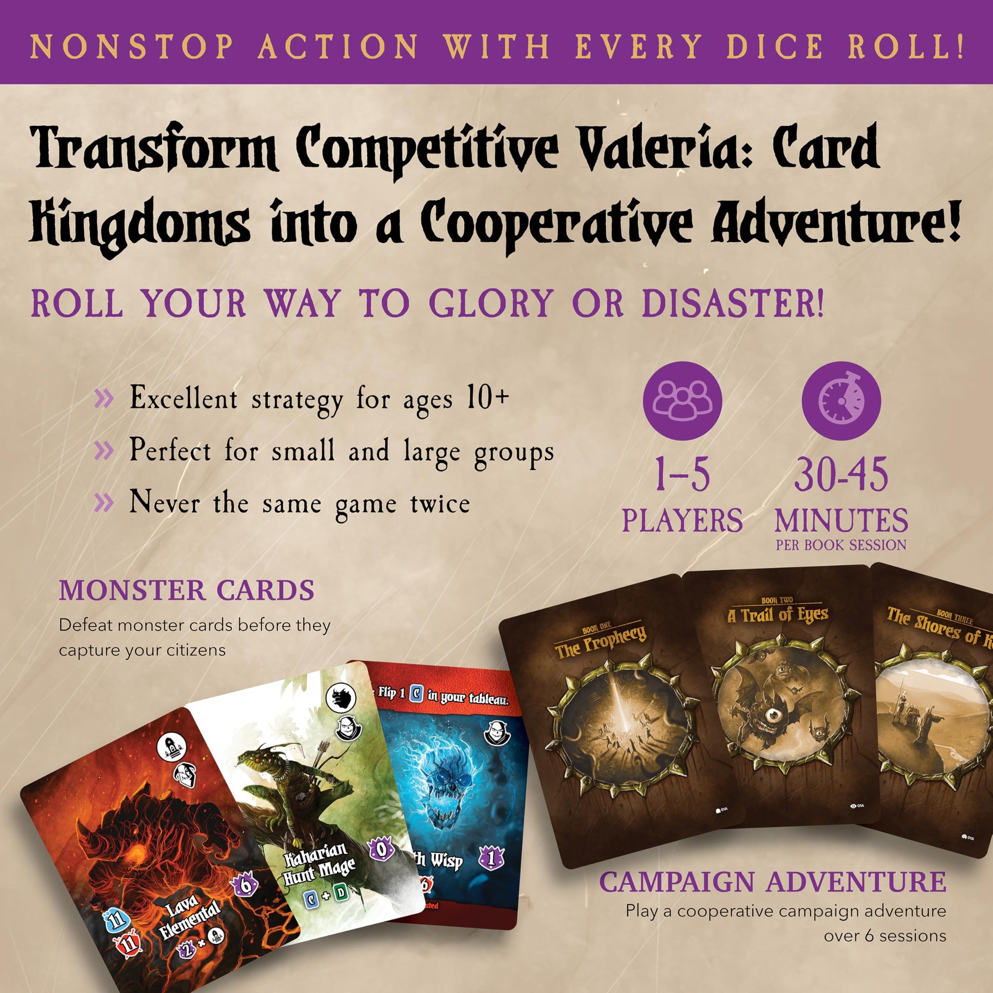 Valeria Card Kingdoms Darksworn Expansion: Cooperative Saga Adventure Board Game - Daily Magic Games