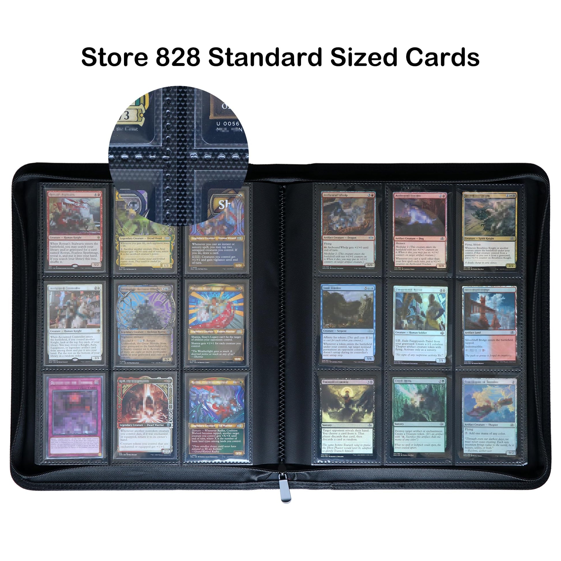 Alteagle 9 Pocket Card Binder, Fits 828 Trading Cards Side Loading Ringless Card Album for TCG and Sports Cards