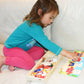 TOWO Wooden Bear Family Dress Up Puzzle Box, Sorting Matching Toy