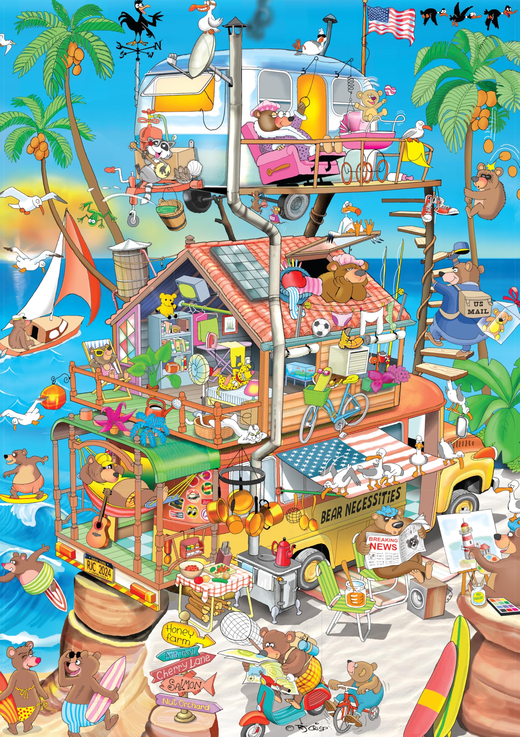 Ceaco - Bearly a Vacation - 500 Piece Jigsaw Puzzle for Adults