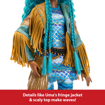 Mattel Disney Descendants: The Rise of Red Fashion Doll & Accessory - Uma, Daughter of Ursula with Movie-Inspired Clothes