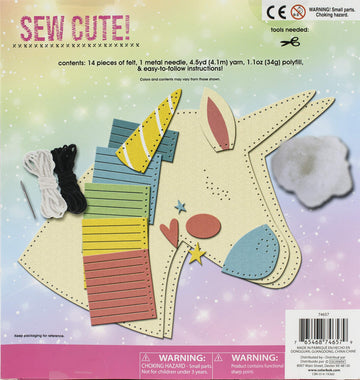 American Crafts Colorbok Sew Cute! Felt Pillow Kit-Unicorn