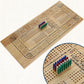 WE Games 4 Player Wooden Cribbage Board, Solid Natural Wood 4 Track Board, Plastic Pegs and Instructions, Card Games for Families and Adults