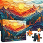 Mountain Puzzles for Adults 1000 Pieces, Nature Tree River Canyon Sunset Forest Landscape Jigsaw Puzzle Scenic, Colorful Paper Cut Art Themed