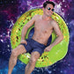 POZA Inflatable Alien Pool Float Tube - Heavy Duty Vinyl UV Resistant Confetti Pool Alien Floatie, Cool Pool Float Swim Ring Pool Inflatables