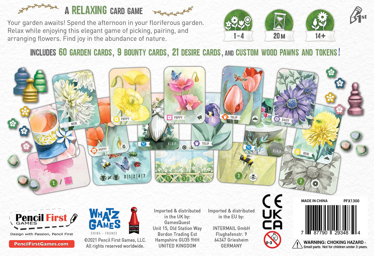 Floriferous Card Game - A Relaxing Garden Game of Arranging Flowers by Pencil First Games for 1-4 Players