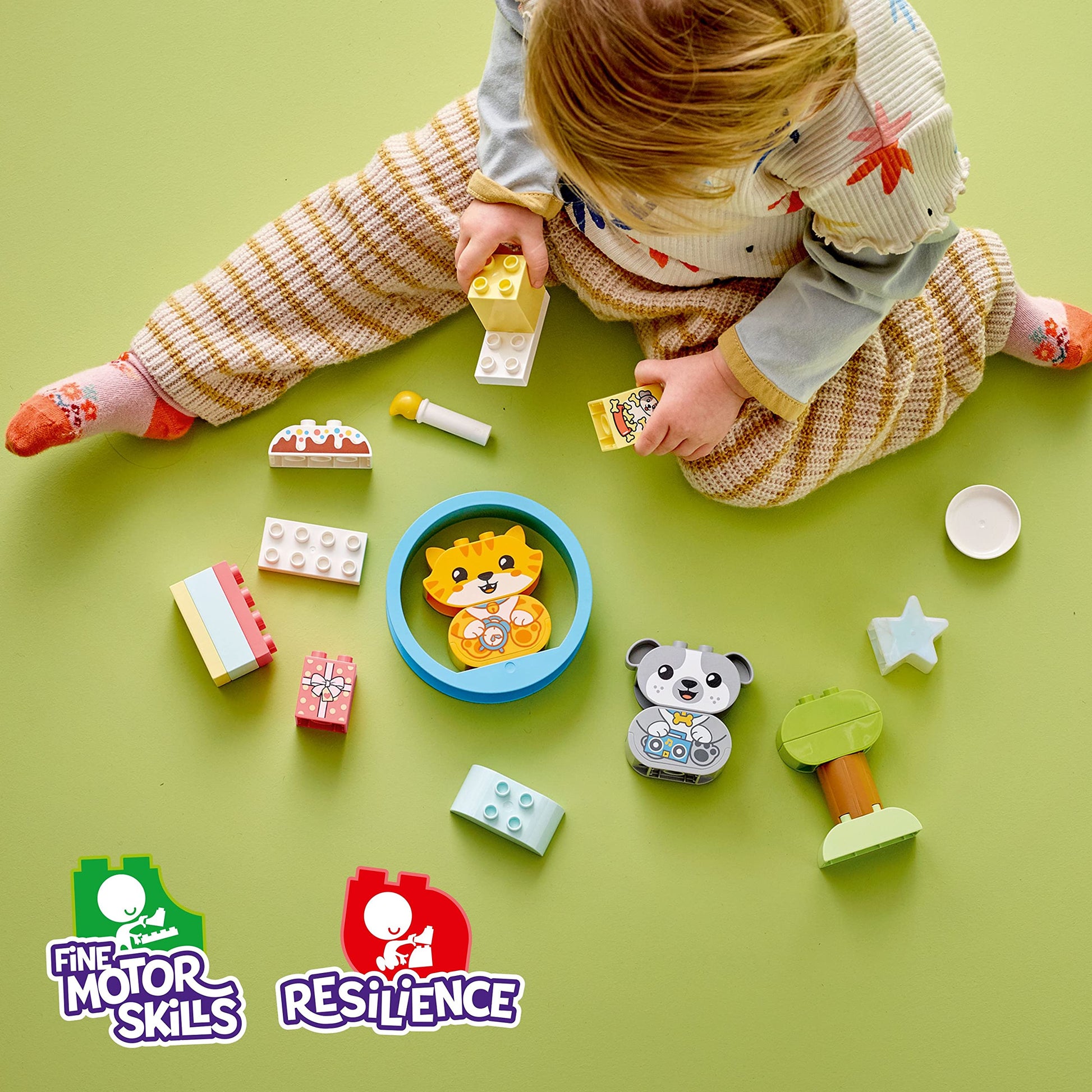 LEGO DUPLO My First Puppy & Kitten with Sounds 10977 Pet Animal Toys for Toddlers 1 .5-3 Years Old, Early Development Set with Large Bricks