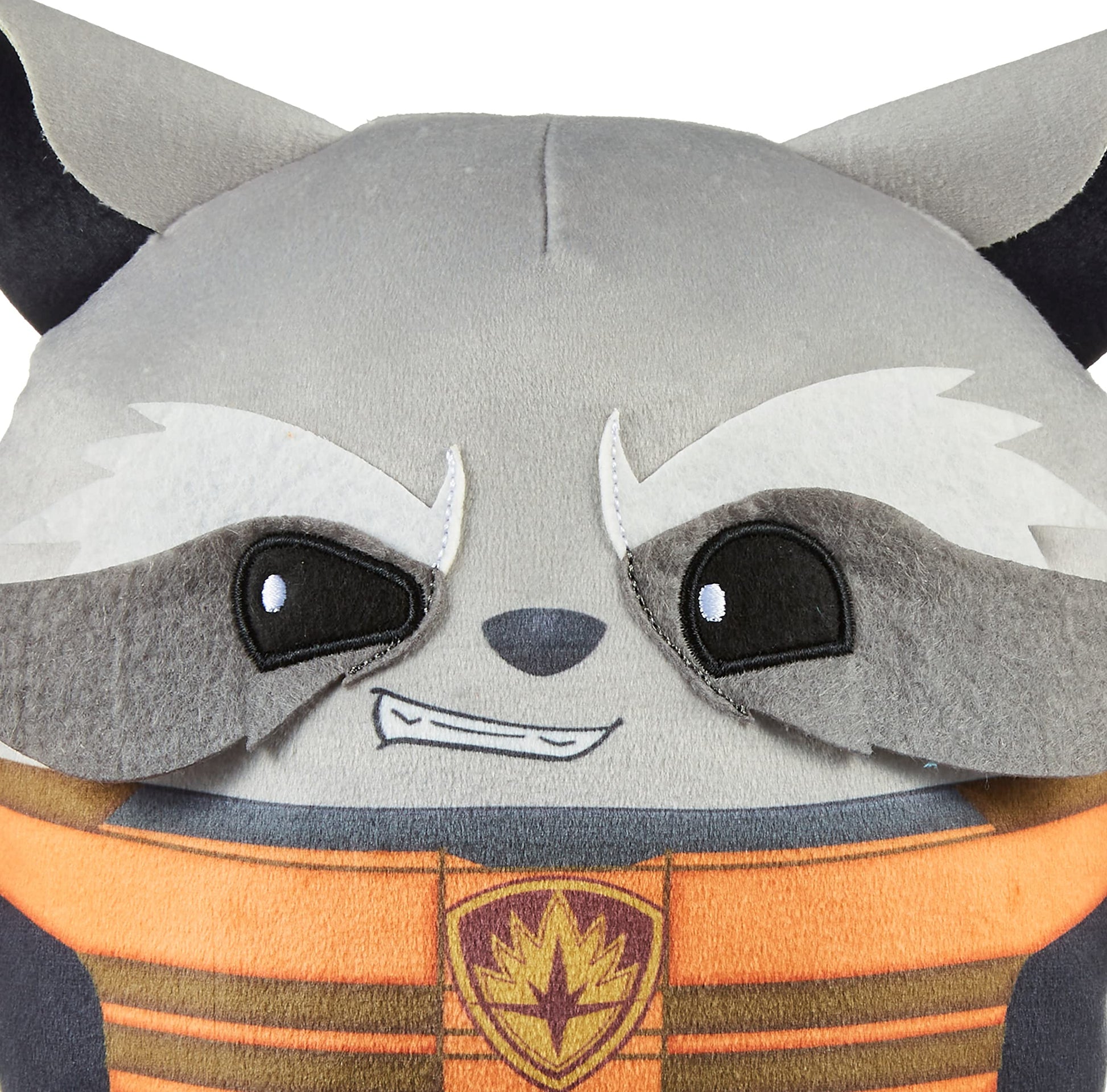 Mattel Marvel Cuutopia 10-inch Rocket Raccoon Plush Character, Super Hero Soft Rounded Pillow Doll, Collectible Toy for Kids & Fans Ages 3 Years Old
