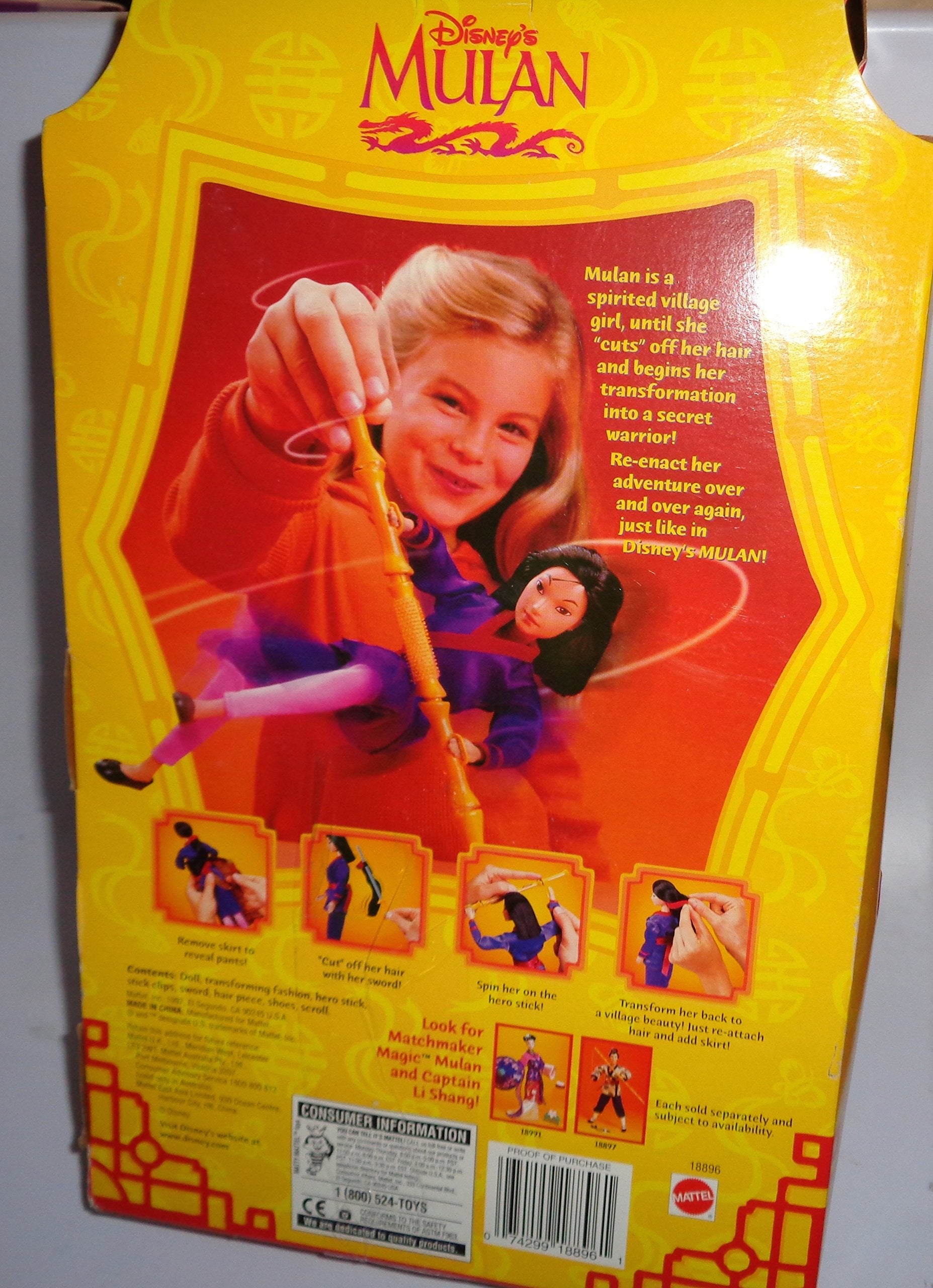 Disney Secret Hero Mulan doll by Mattel 1997 - New in Box