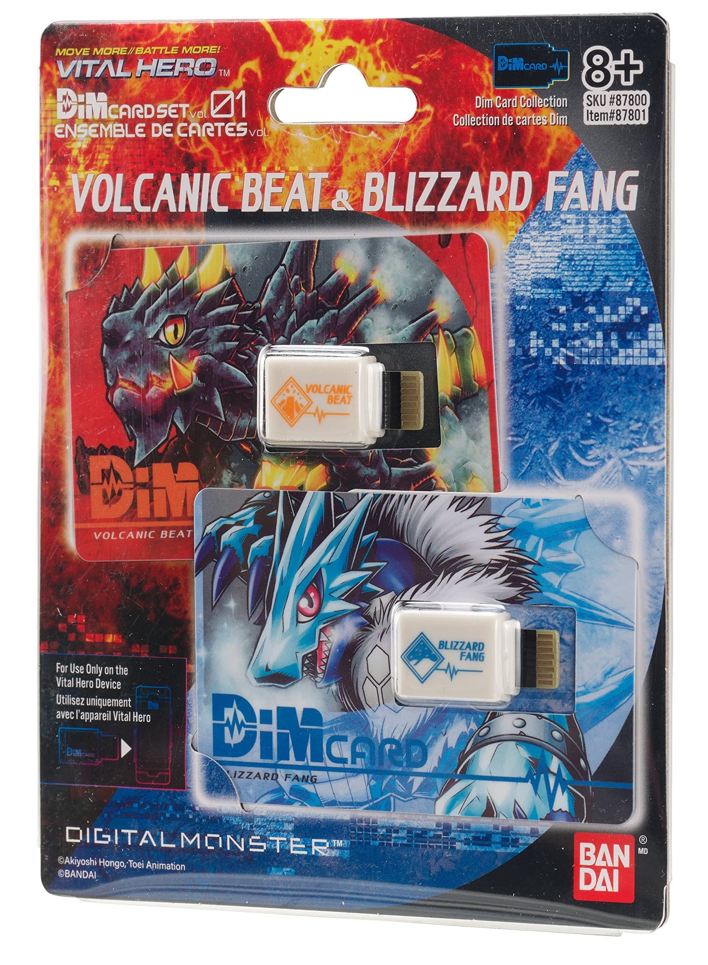 Bandai Namco - Digimon - Vital Hero DIM Card Pack (Volcanic Beat & Blizzard Fang)