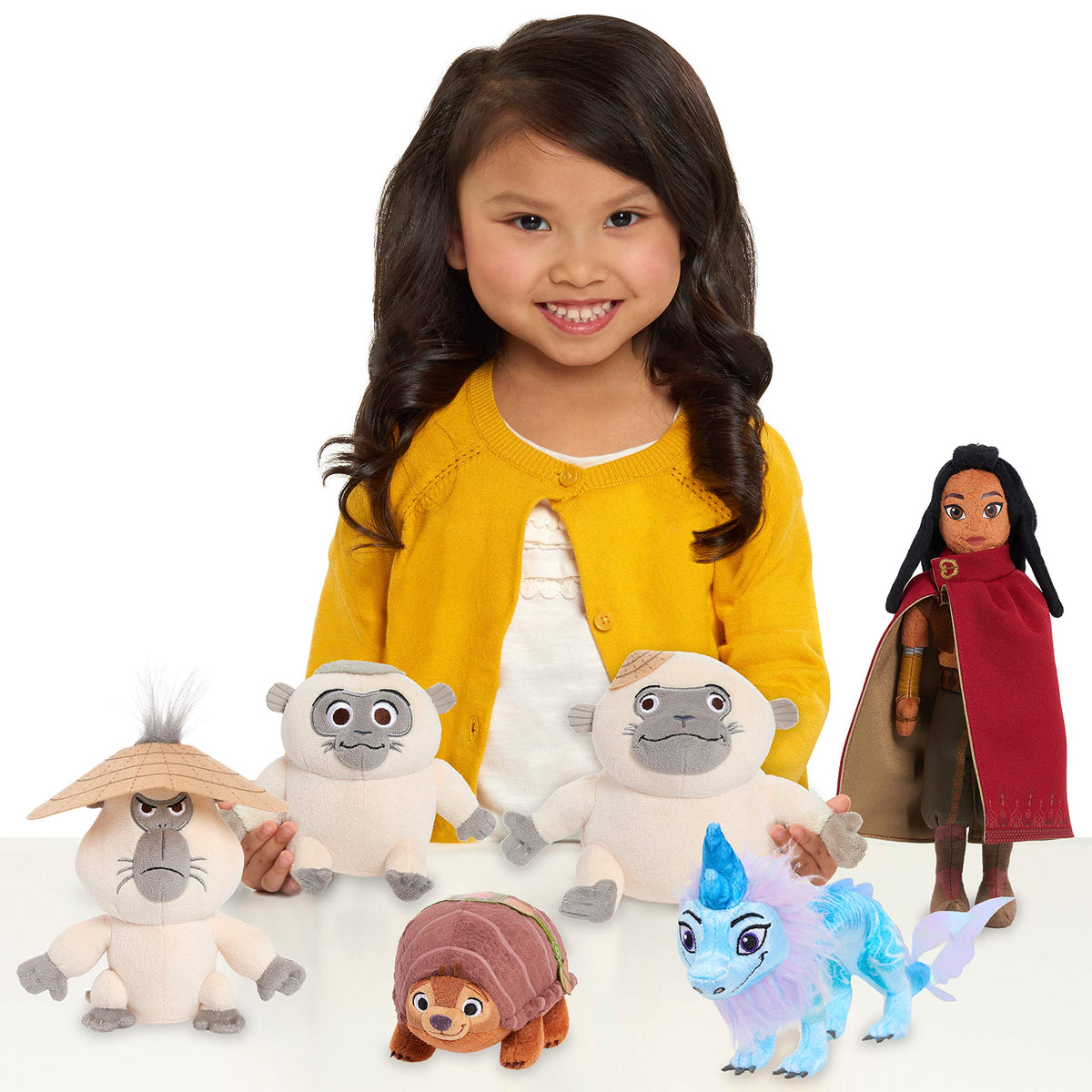 Just Play Disney's Raya and The Last Dragon 4.5-Inch Small Uka Soft Plush, Stuffed Ongi Monkey, Kids Toys for Ages 3 Up