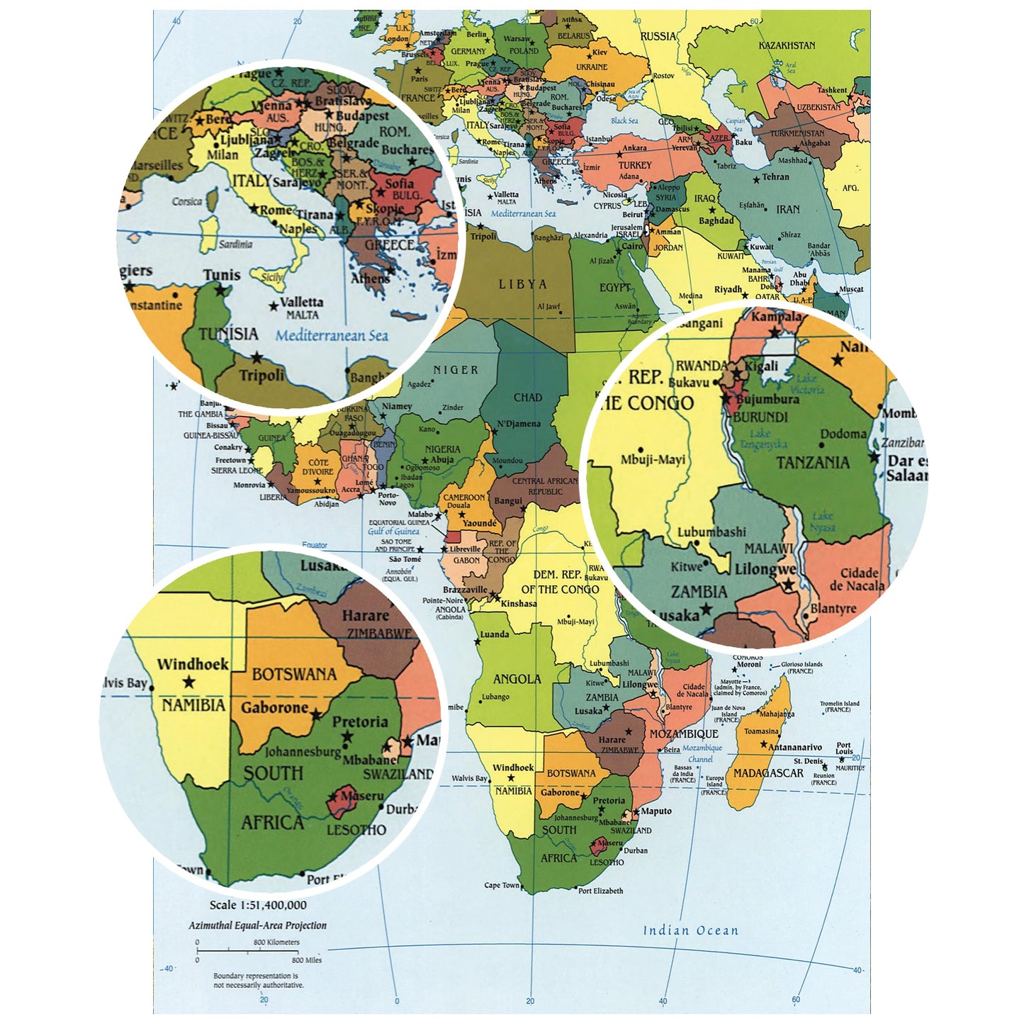 Map of Africa Puzzle for Adults | 1000 Piece Adult Jigsaw Puzzle | Africa Continent Puzzle | Vintage Political Jigsaw Puzzle with Poster