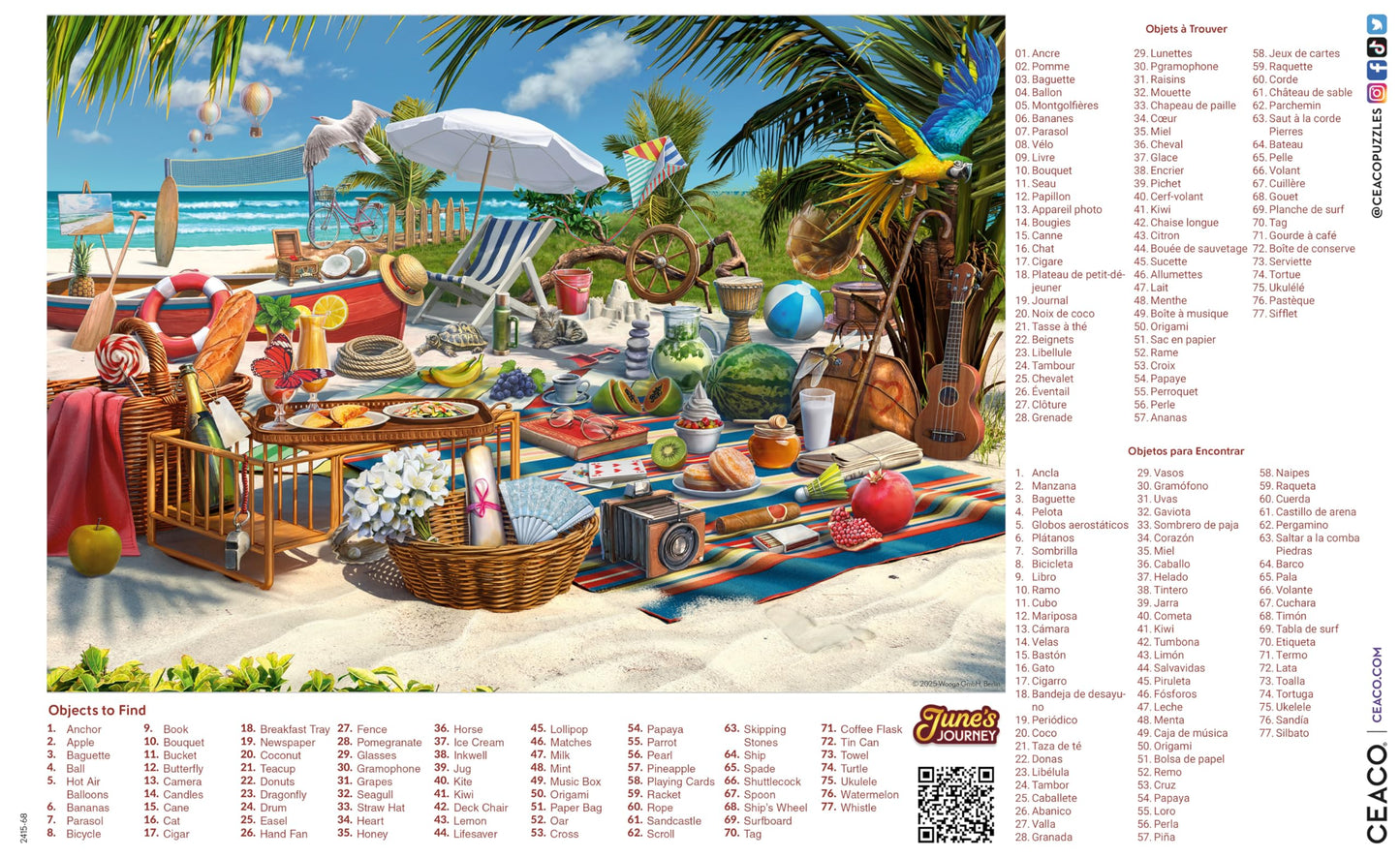 Ceaco - June's Journey Boca Ciega Beach - 500 Piece Puzzle for Adults