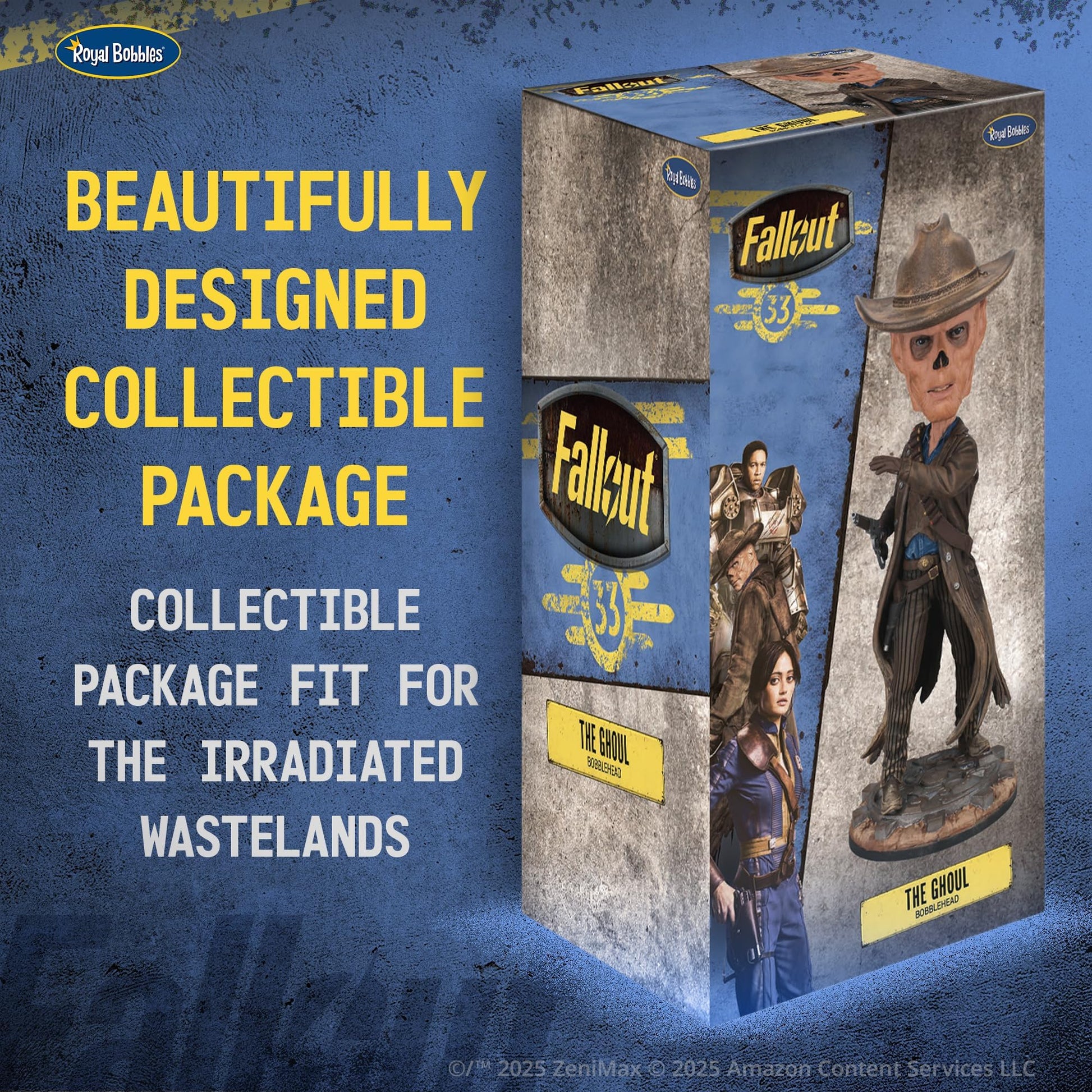 Royal Bobbles Fallout TV Series The Ghoul - 8” Inches Tall - Collectible Bobblehead Statue