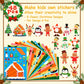 LINAYE 48 Sheets Christmas Stickers Crafts for Kids Toddlers, 8 Styles Make Your Own Stickers Goodie Treat Bag Stuffers Christmas Game Activities