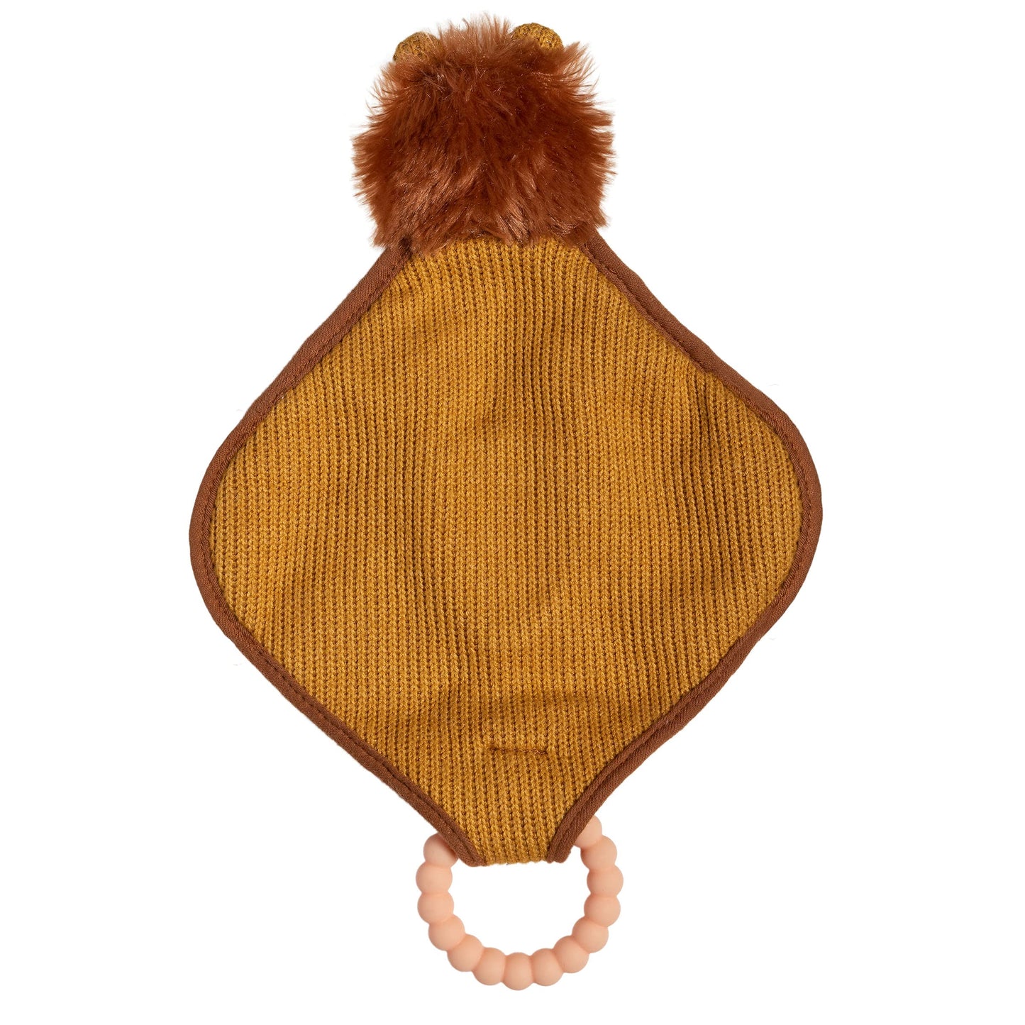 Mary Meyer Knitted Nursery Lovey with Silicone Teether, 10-Inches, Lion