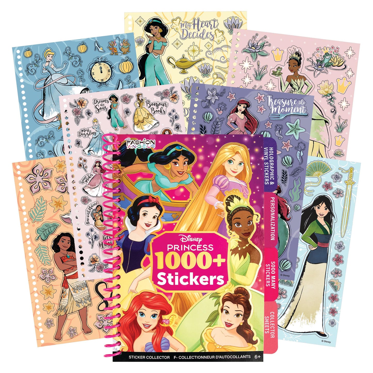 Fashion Angels Disney Princess 1000+ Tabbed Sticker Collection Book