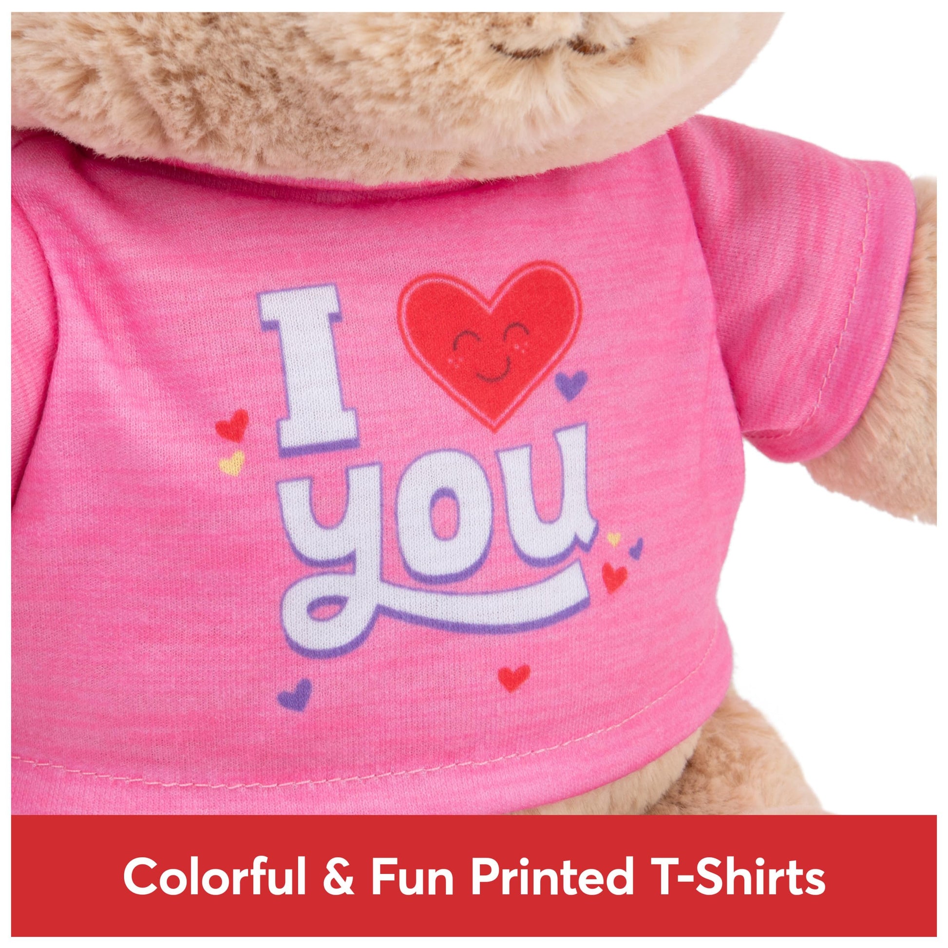 GUND Sustainably Soft “I’ Love You” 12-Inch Bear with Pink T-Shirt, Ages 0+