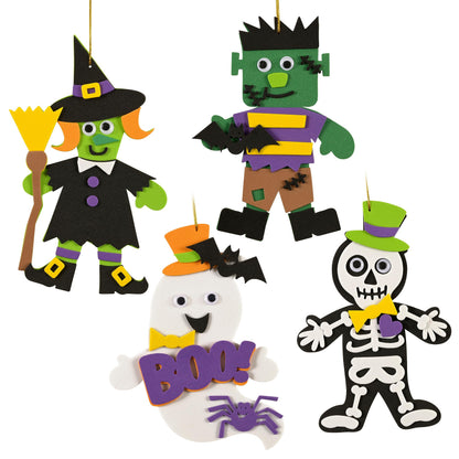 READY 2 LEARN Create Your Own Halloween Characters | Set of 4 | Halloween Crafts for Kids | DIY Party Favors, Ornaments, Magnets and Décor