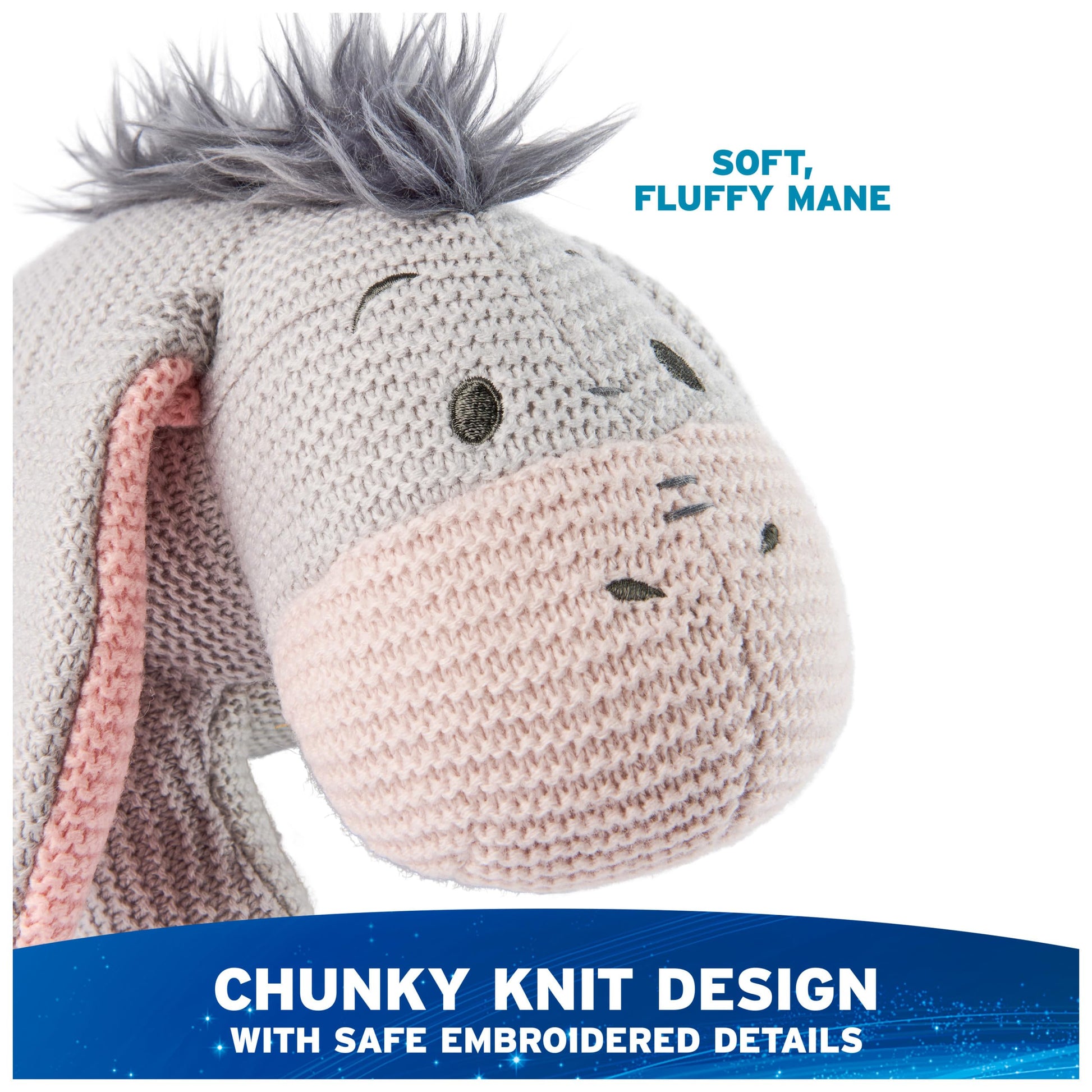 GUND Disney Official Eeyore 10-Inch Knit Plush Toy for Ages 1+