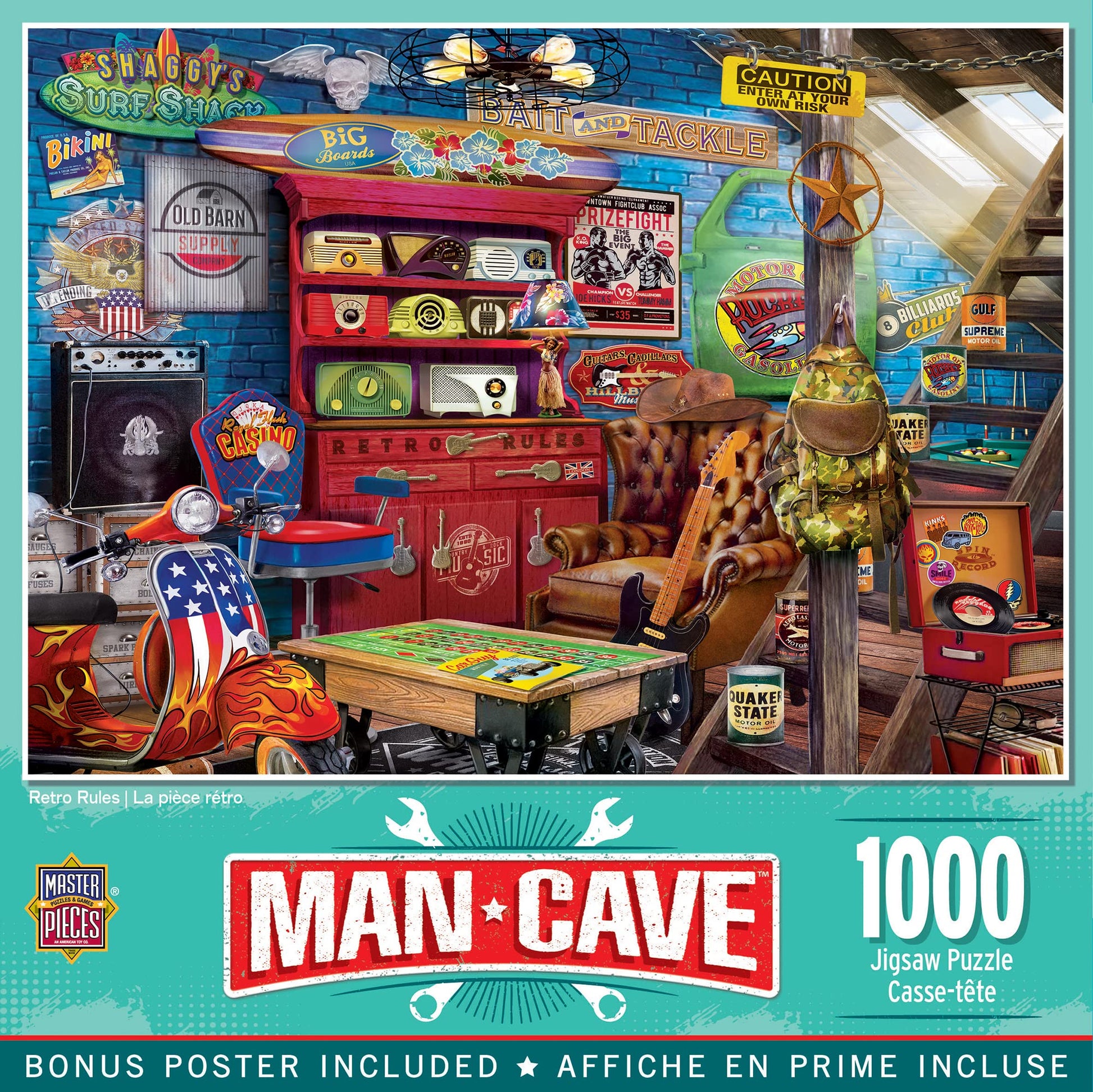 MasterPieces Man Cave - Retro Rules 1000pc Puzzle