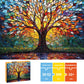 Puzzles for Adults 500 Pieces, Stained Glass Jigsaw Puzzles - Tree of Life, Impossible Tree Puzzle, Finished Size 20.47 * 14.96”, with 1:1 Poster