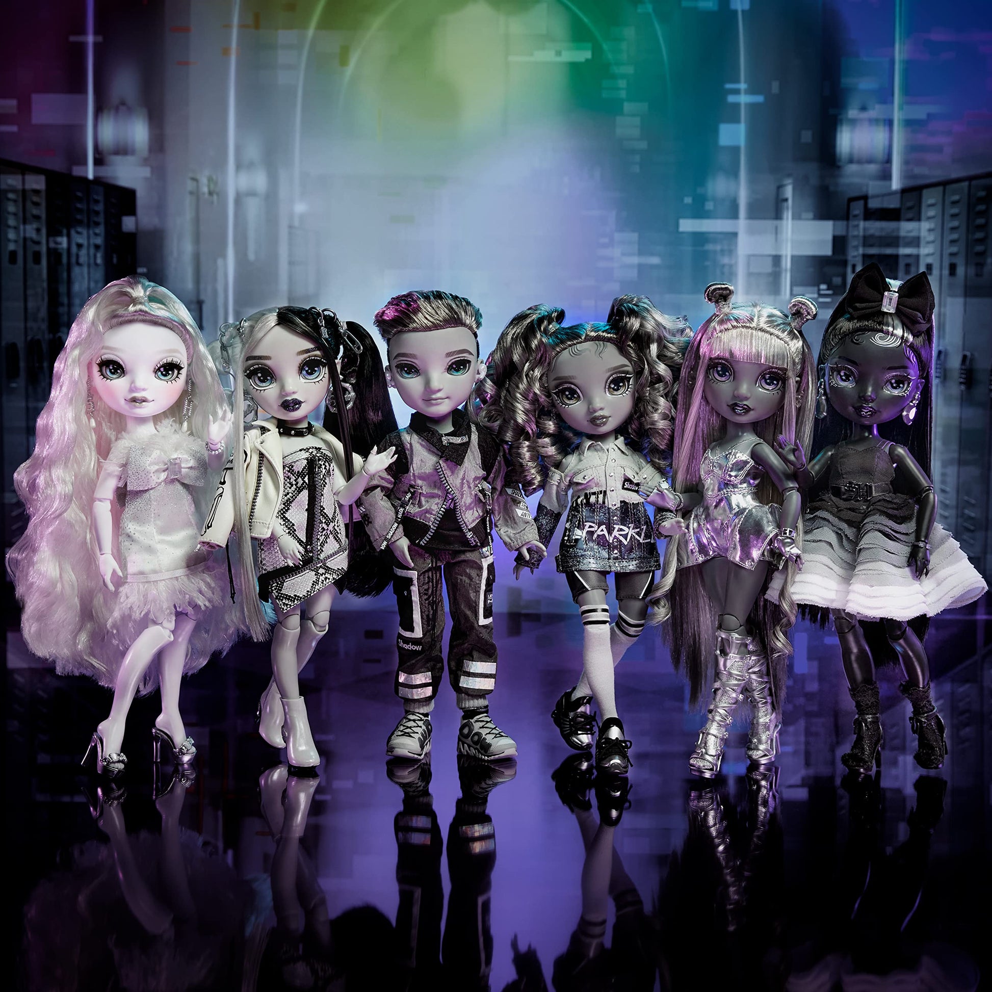 Rainbow High Shadow Series 1 Ash Silverstone- Greyscale Boy Fashion Doll. 2 Silver Designer Outfits to Mix & Match with Accessories, , Multicolor