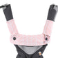 Premium Drool and Teething Reversible Cotton Pad | Fits Ergobaby Four Position 360 + Most Baby Carriers | Pink Herringbone Design | Hypoallergenic |