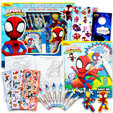 Marvel Spidey and His Amazing Friends Ultimate Activity Set - Spiderman Art Bundle with Coloring Pages, Stickers, Coloring Utensils, and More | Spidey