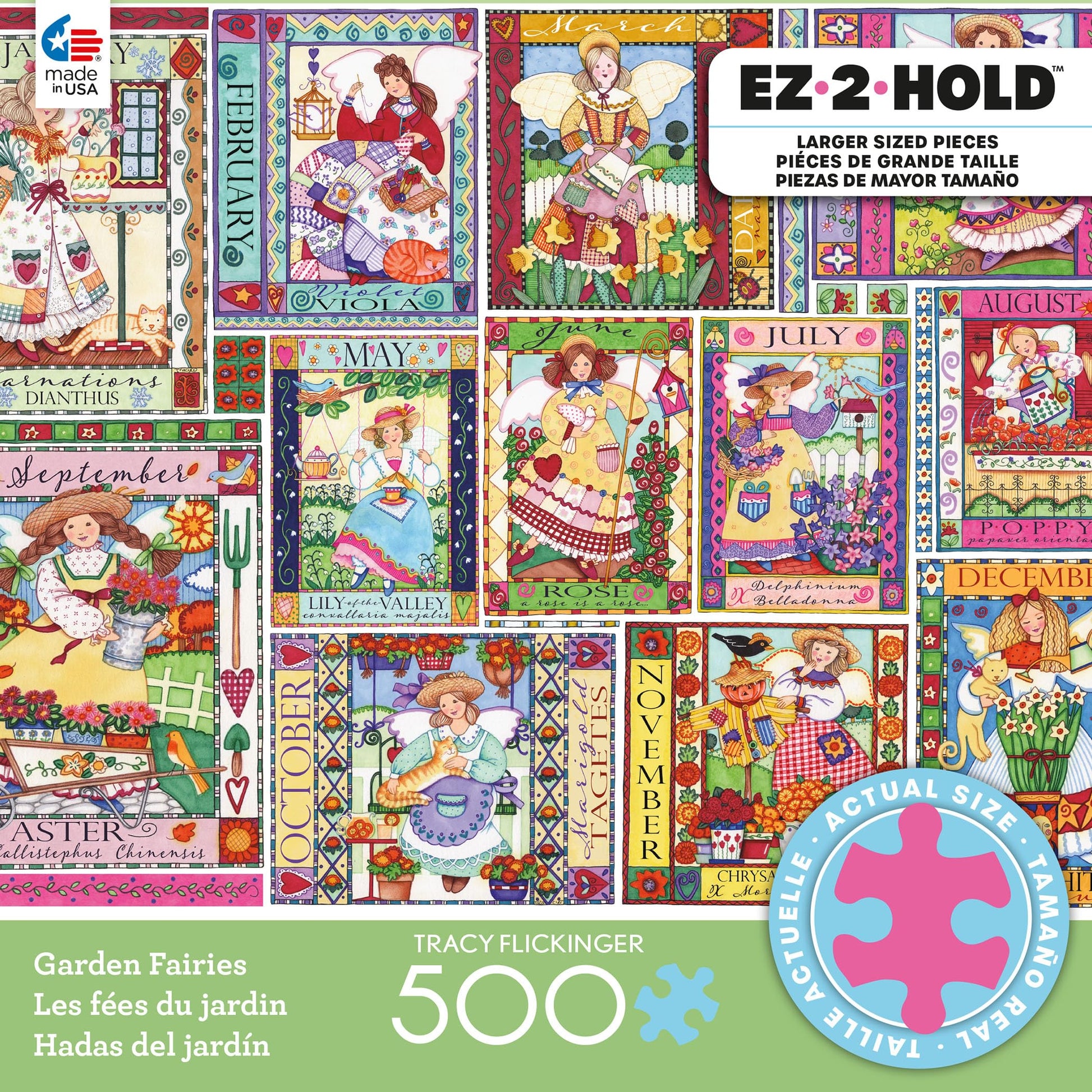 Ceaco - Garden Fairies - 500 Large Piece Jigsaw Puzzle for Adults