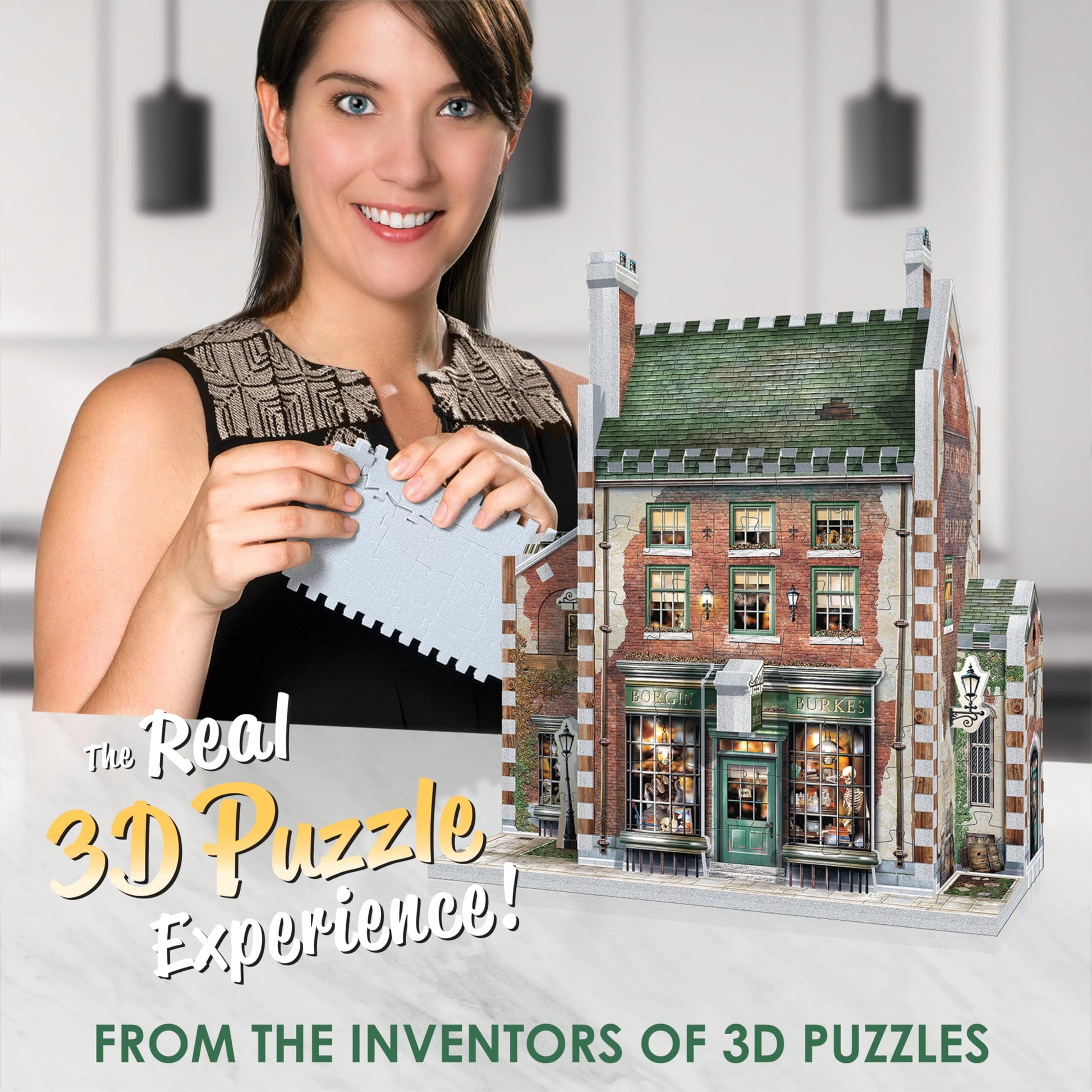Wrebbit3D Harry Potter 3D Puzzle Model of Borgin and Burkes | Diagon Alley Collection |270 Jigsaw Puzzle Pieces | Build and Journey Through