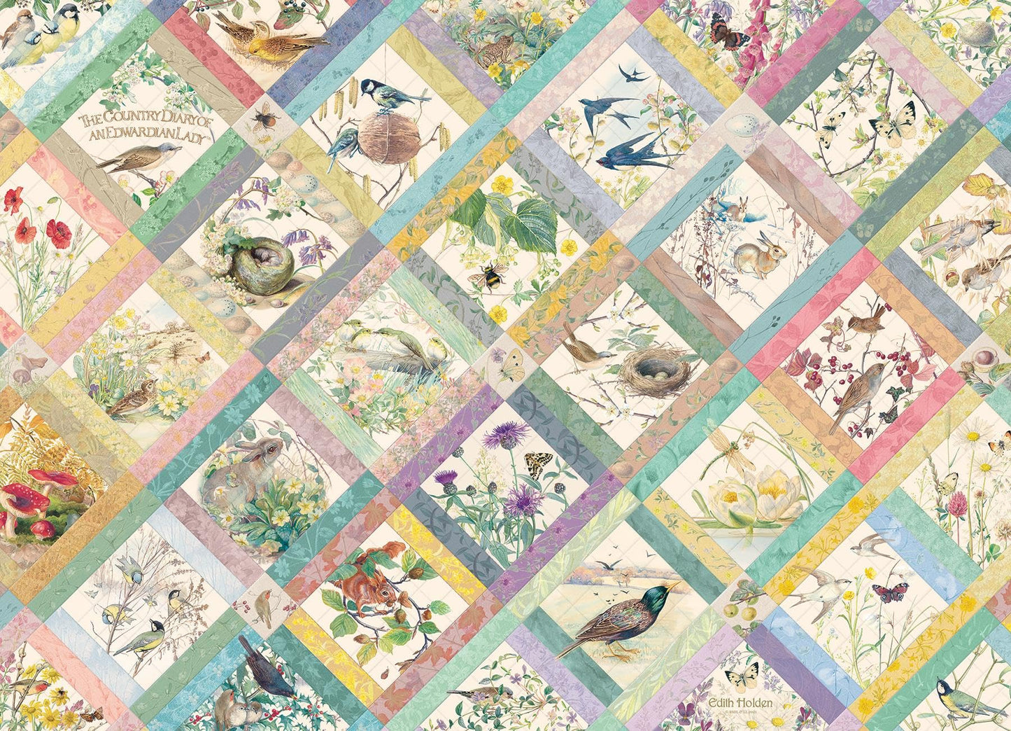 Cobble Hill 1000 Piece Puzzle - Country Diary Quilt - Sample Poster Included