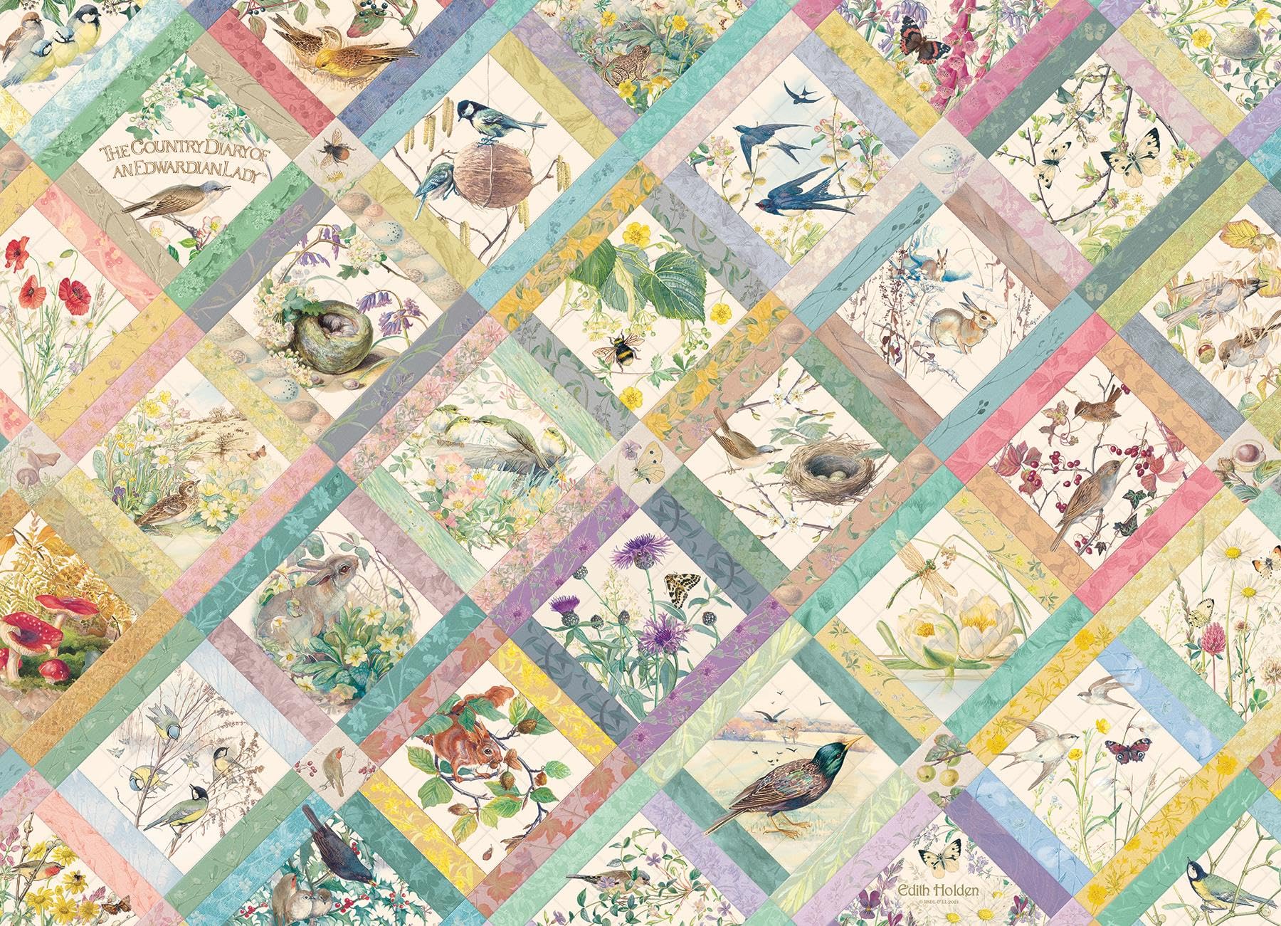 Cobble Hill 1000 Piece Puzzle - Country Diary Quilt - Sample Poster Included