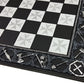 HPL 17" Medieval Times Maltese Cross Chess Board Black and Silver with 1 5/8" Squares
