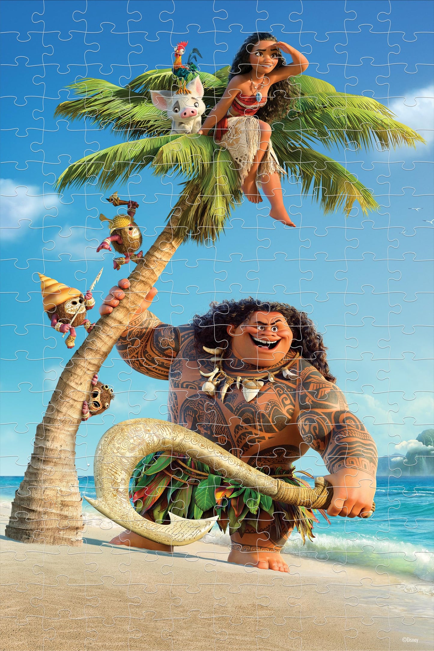 Prime 3D | Disney | Moana | 200 Piece 3D Jigsaw Puzzle 2-Pack for Adults & Kids | 2 Puzzles in 1 Box | Size 12" x 18" | Challenging & Fun for Adults
