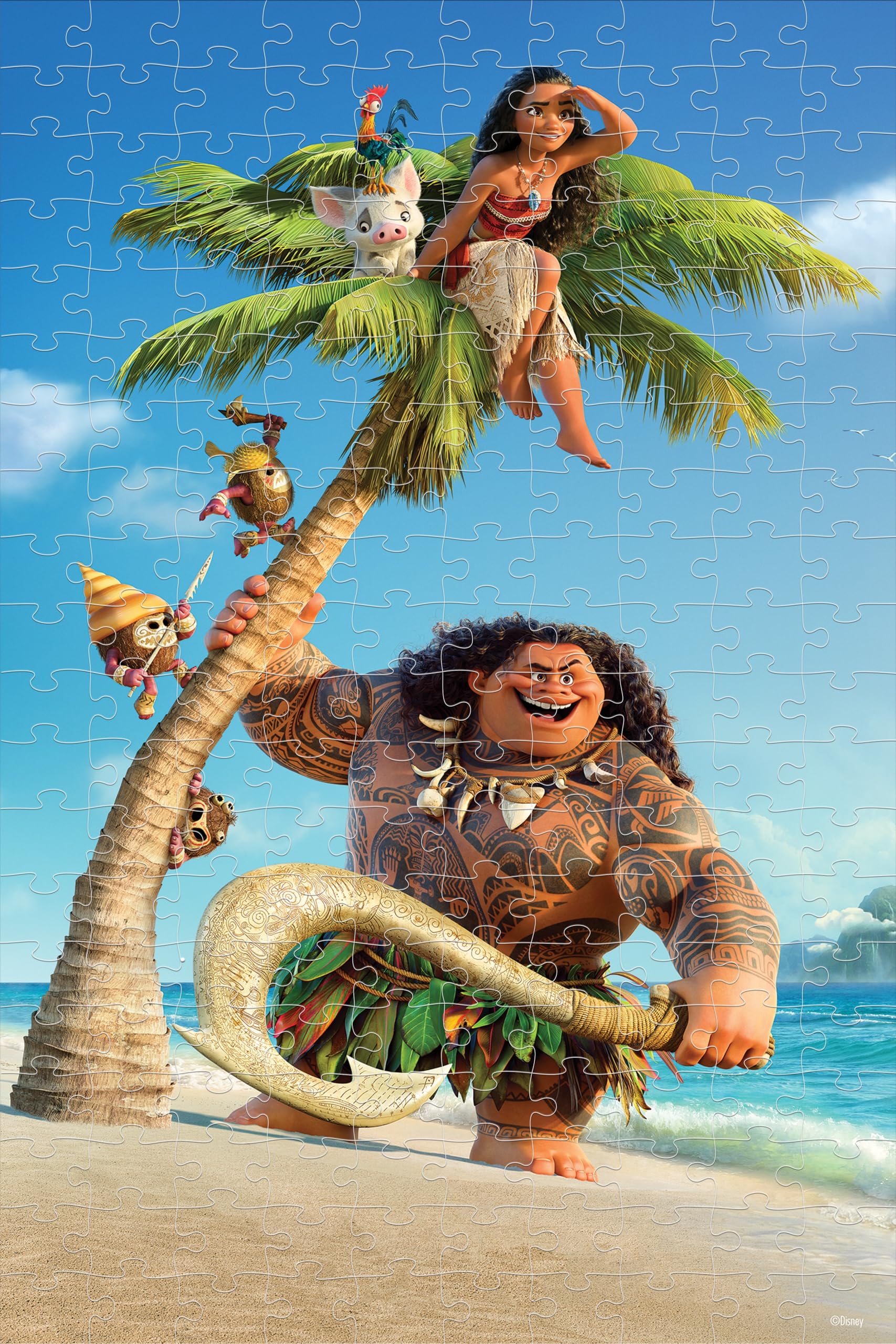 Prime 3D | Disney | Moana | 200 Piece 3D Jigsaw Puzzle 2-Pack for Adults & Kids | 2 Puzzles in 1 Box | Size 12" x 18" | Challenging & Fun for Adults