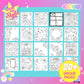 Just My Style 3D-Style Activity Book, 30 Pages of Coloring Activities, Includes Sticker, Glitter-Filled Pen, & Bonus Flower Keychain, Squishy 3D