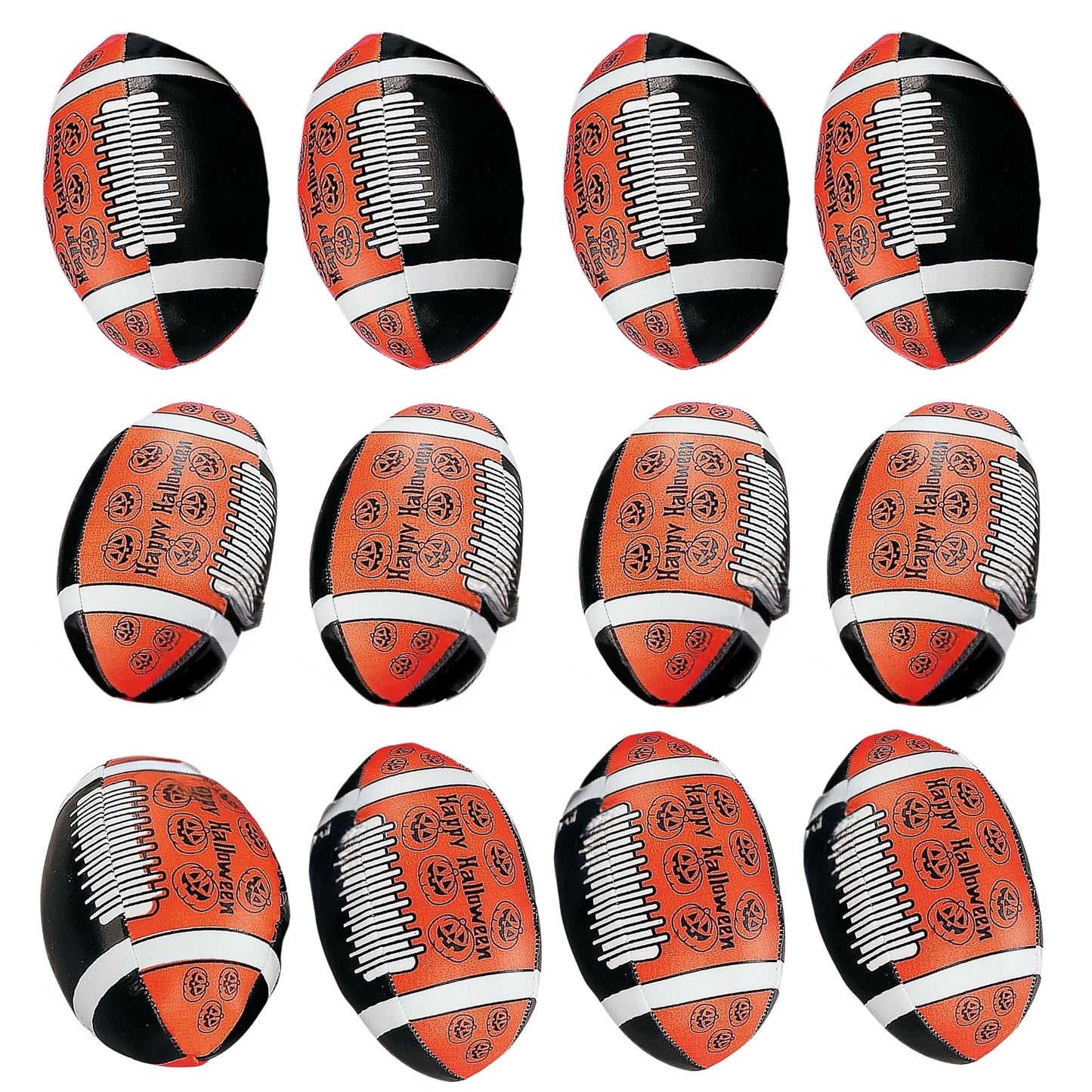 Fun Express Halloween Footballs - Trick or Treat Handout Toys and Party Favors - 12 Pieces